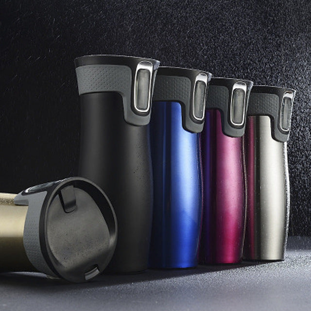 Stay Hydrated On-the-Go with Our Vacuum Insulated Stainless Steel Travel Mugs!